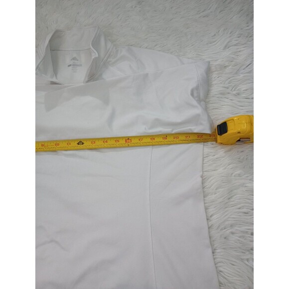 Adidas GOLF Fleece Men's L White  1/2-Zip Pullover - Picture 5 of 11